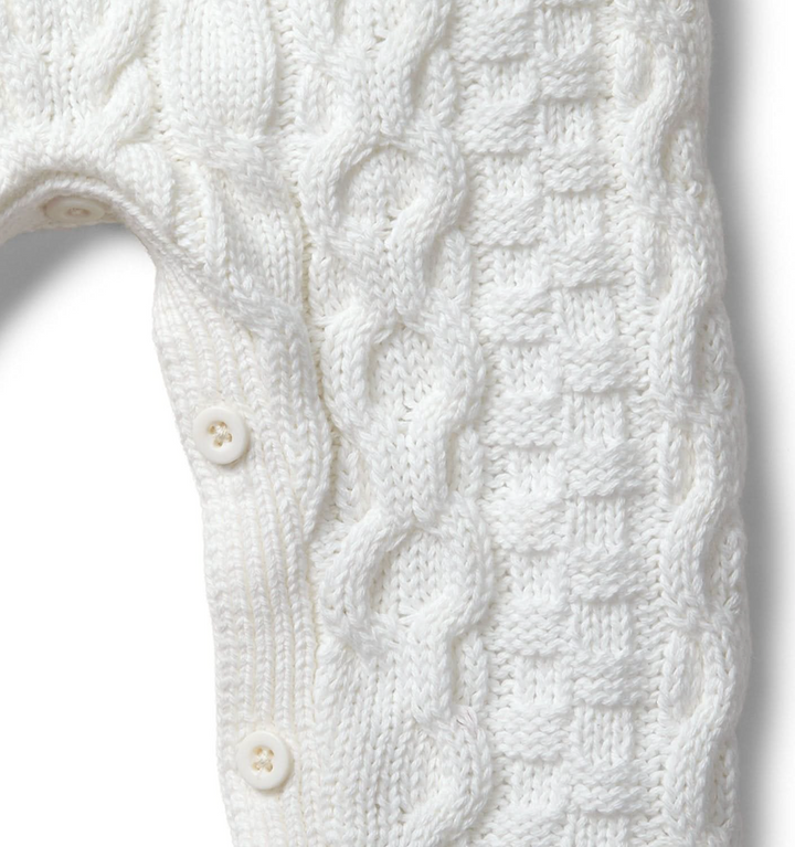 Organic Cable Knit Sweater Romper - Hope & Henry