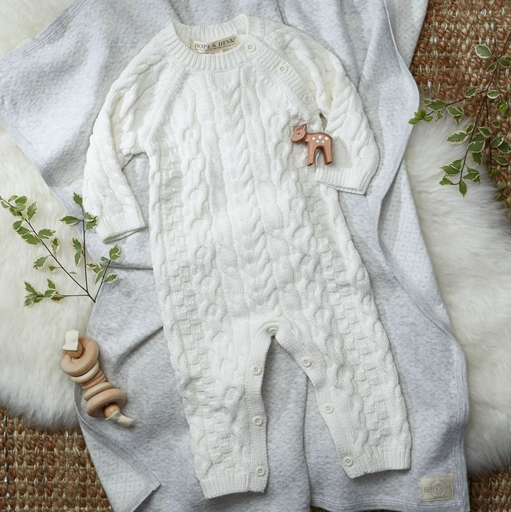 Organic Cable Knit Sweater Romper - Hope & Henry