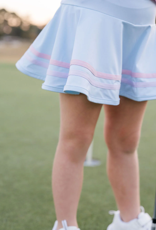 Pink & Purple Stipe Blue Skort - Set Athletics