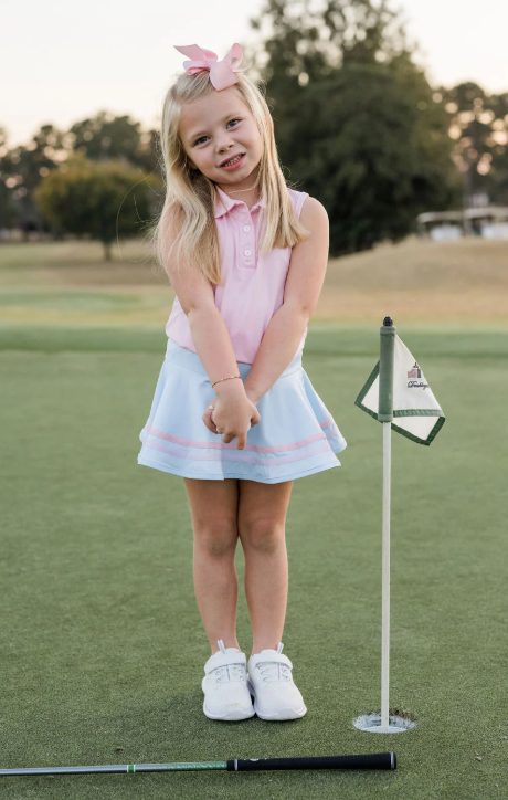 Pink & Purple Stipe Blue Skort - Set Athletics