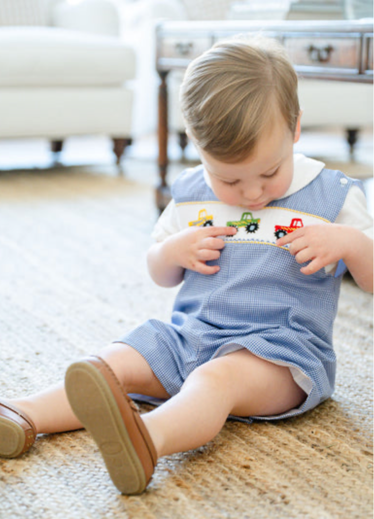 Smocked Monster Trucks Jon Jon - Ruth & Ralph