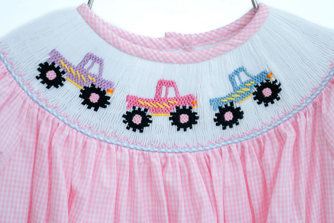 Smocked Monster Trucks Bloomer Set - Ruth & Ralph