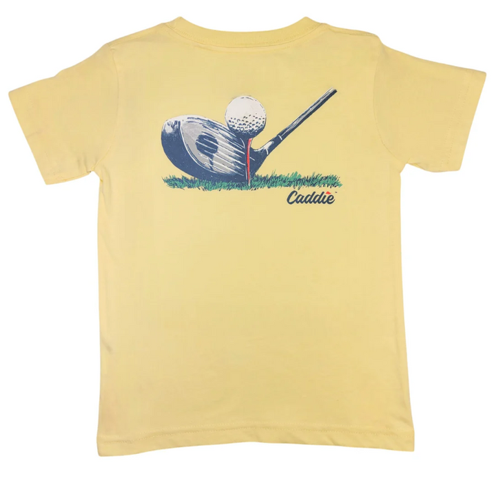 Golf Lined Up Yellow Tee - Caddie