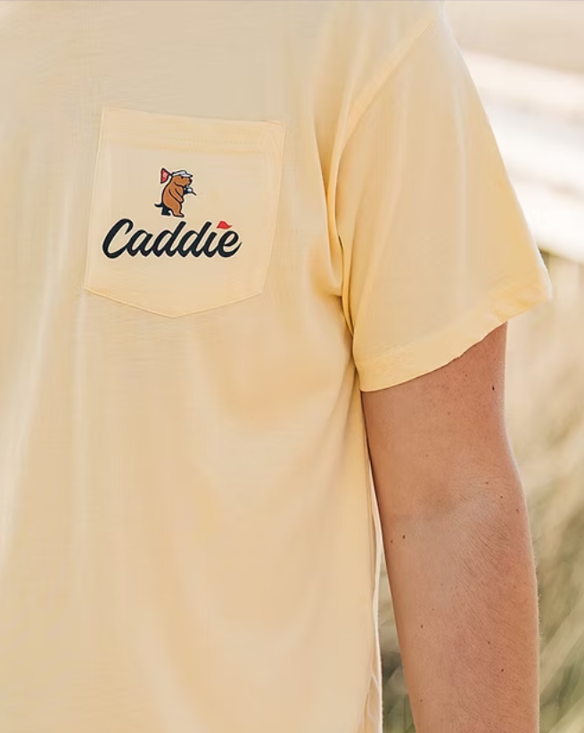 Golf Lined Up Yellow Tee - Caddie