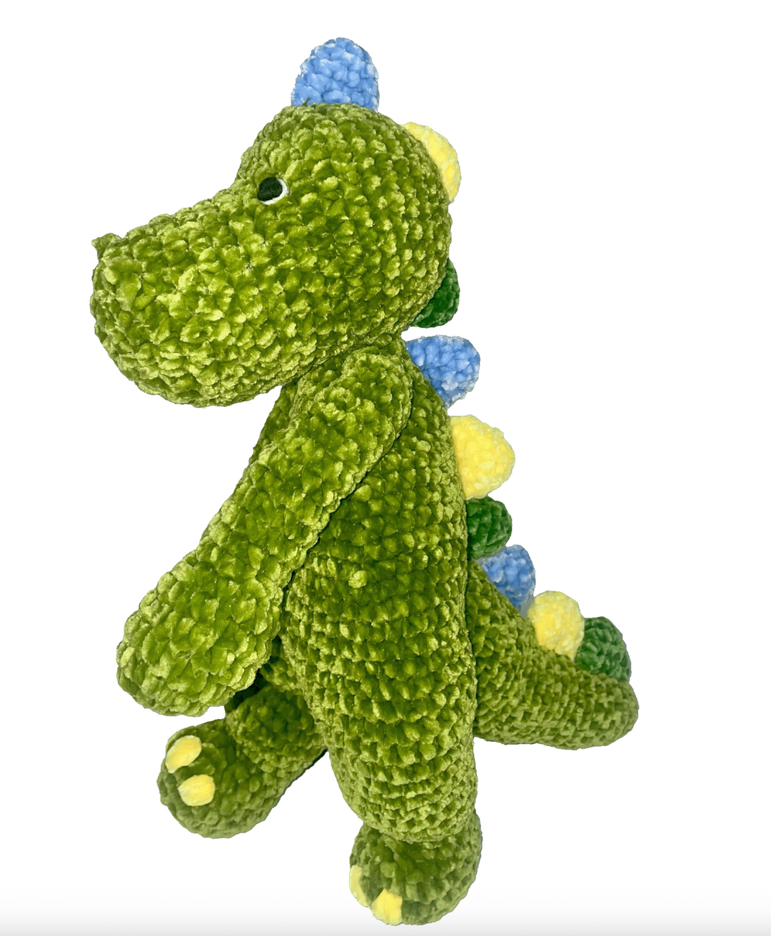 Dinosaur Chenille Hand Crochet Doll 12" - Zubles