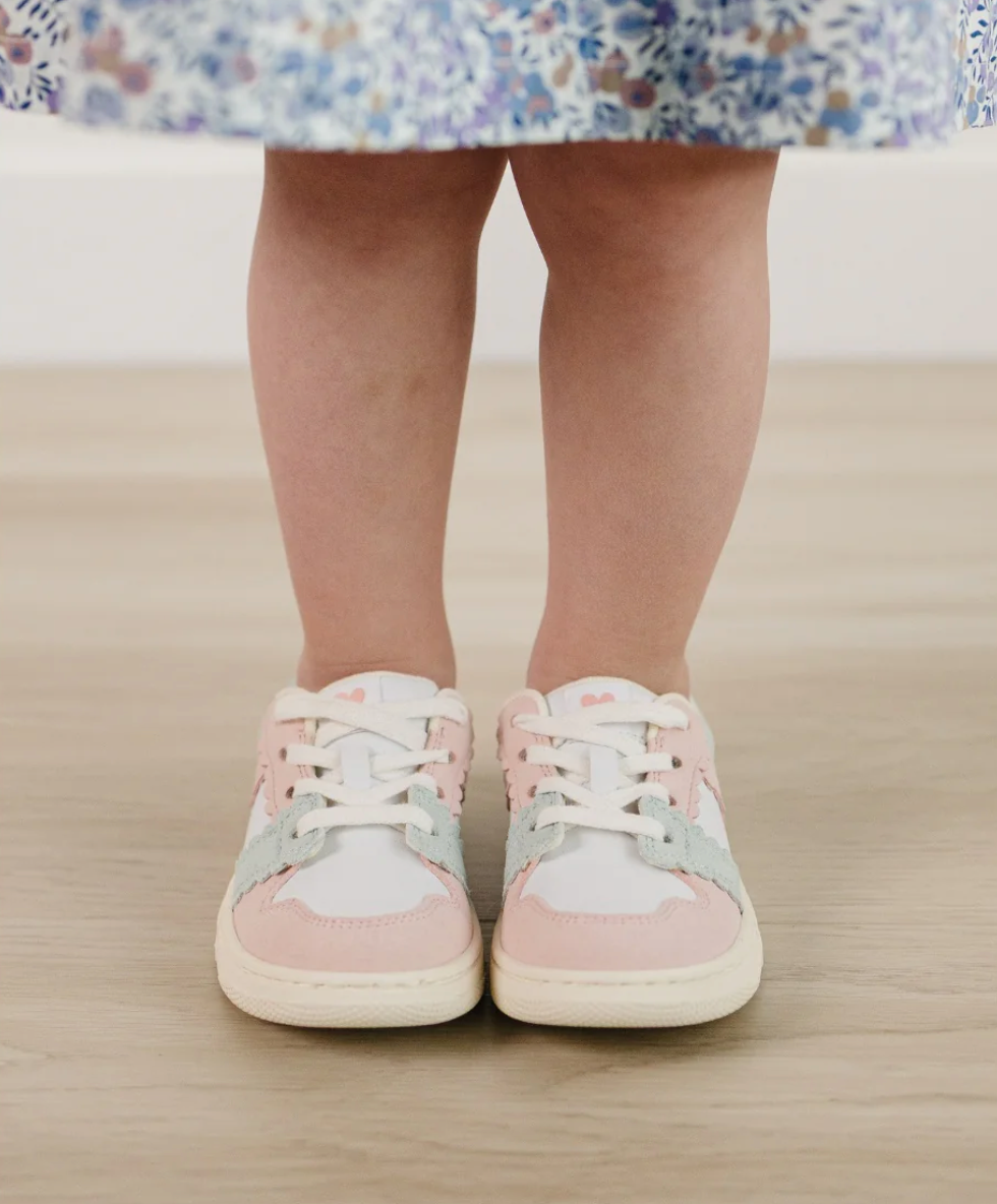 Pink & Sage Scalloped Sneaker - L'Amour