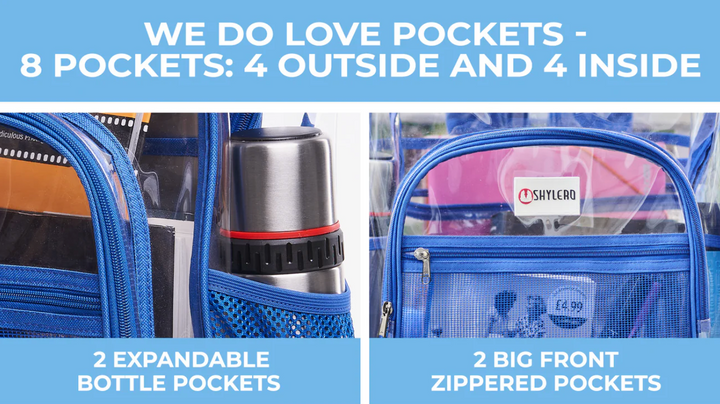 Clear Full Sized Backpack - School Approved