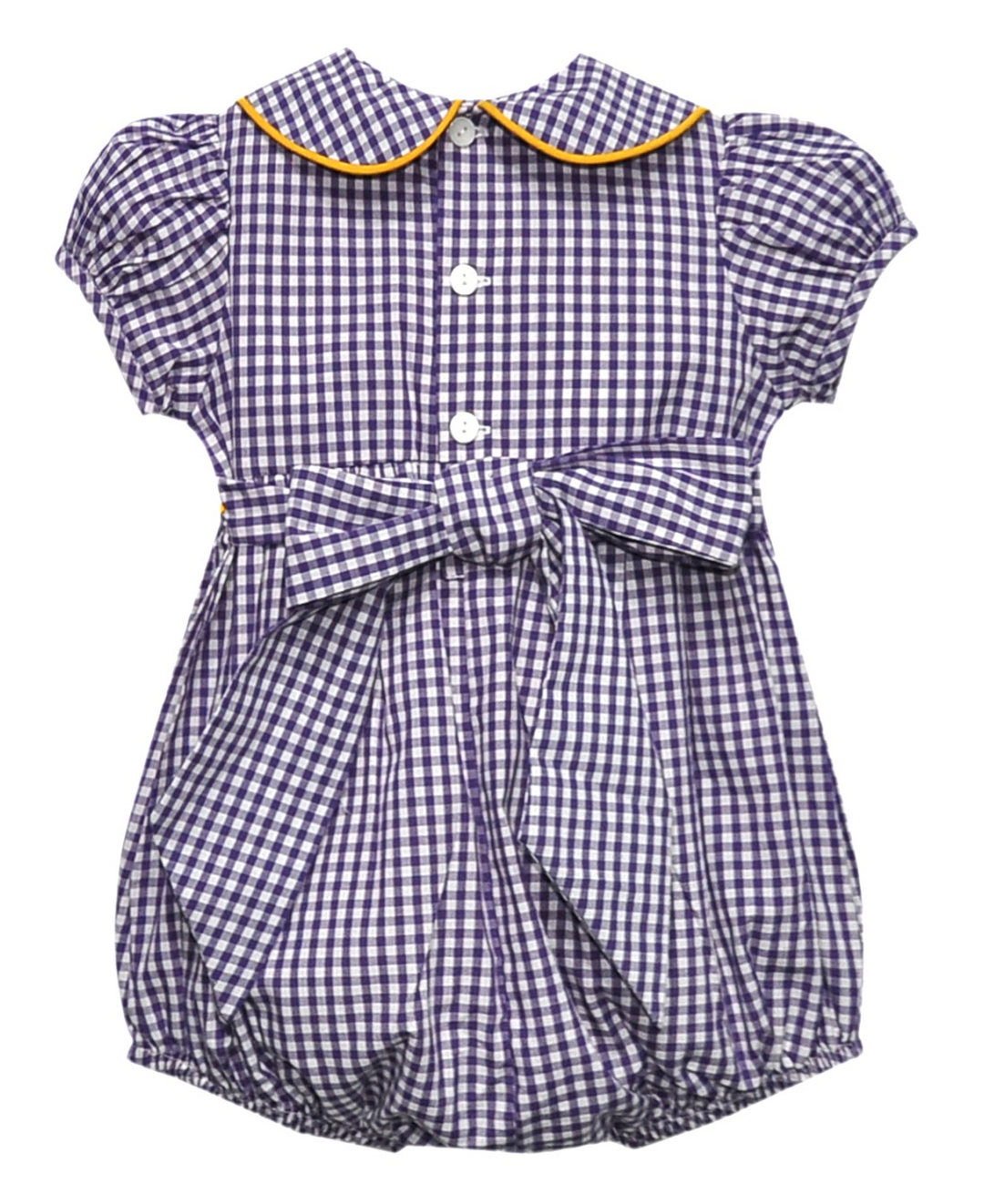 Girls Little Tiger Purple Gingham Bubble - Remember Nguyen