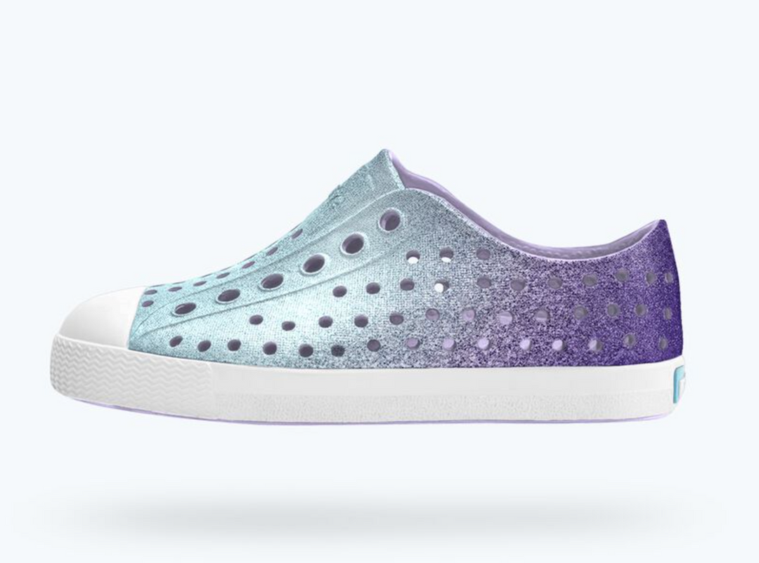 Lavender & Blue Ombre Glitter Native Shoes