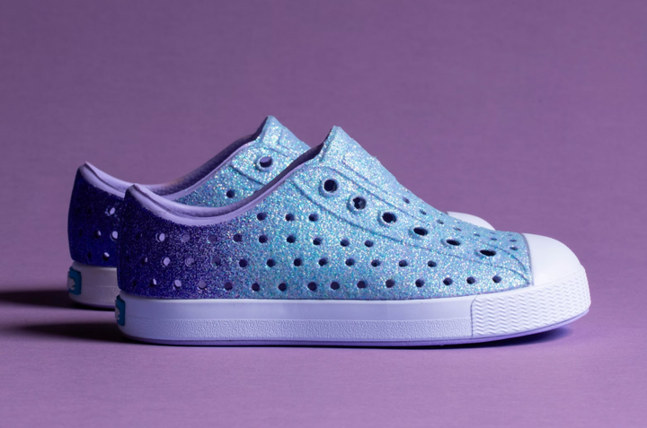 Lavender & Blue Ombre Glitter Native Shoes