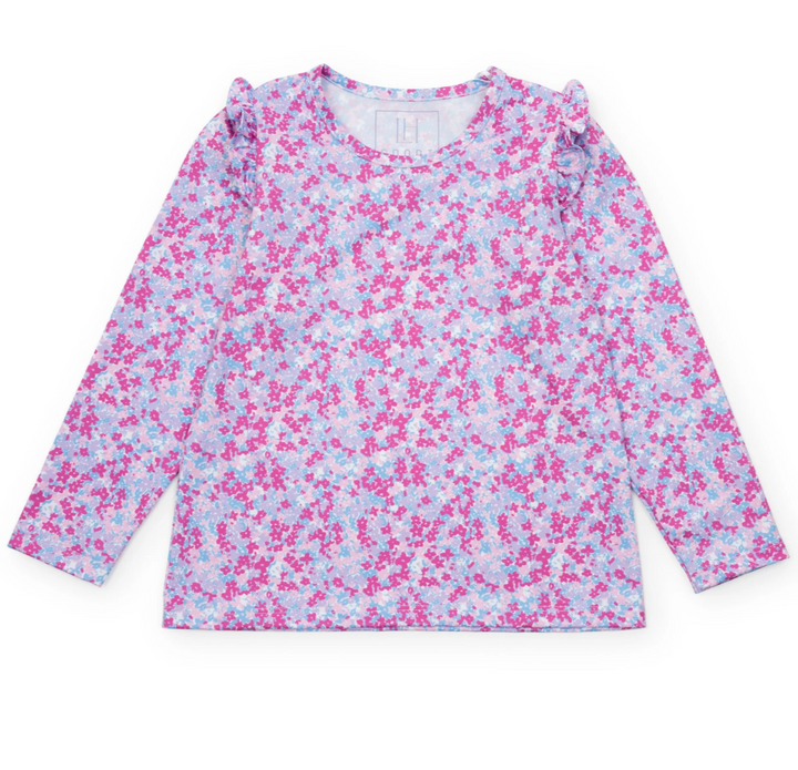 Preppy Petals Longsleeve Performance Top - Lila & Hayes