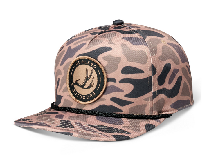 Youth Rope Hat - Antler Patch - Gauge Camo - Burlebo