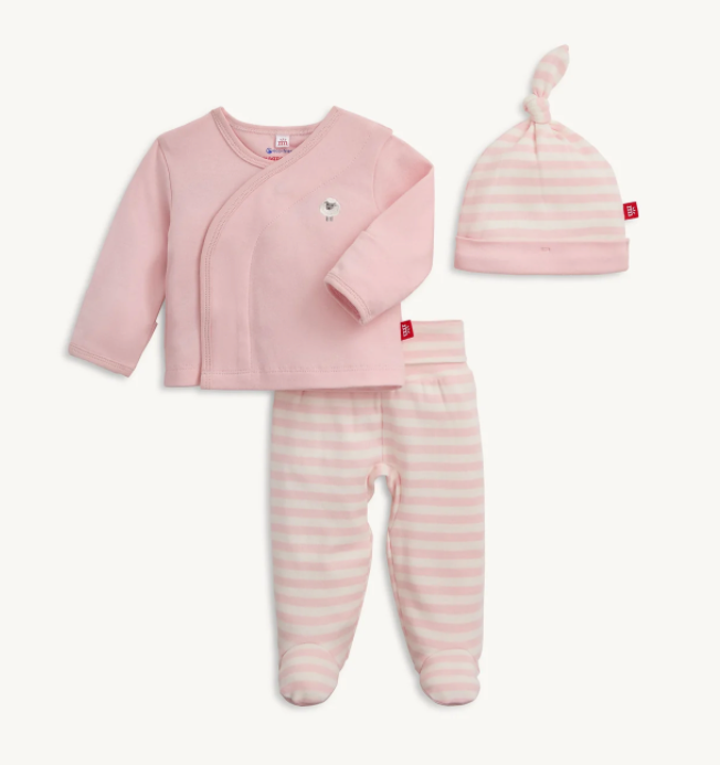 Magnetic Pink Stripe Kimono Set - Magnetic Me