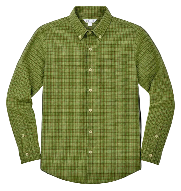 Pierfront Performance Buttondown - Evergreen Plaid - FINN
