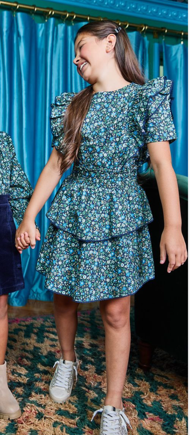 Collier Dress Twilight Floral - Pleat