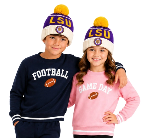 Licensed LSU Beanie - Bits and Bows