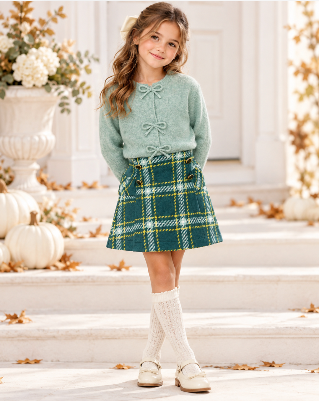 Girl Knit Cardigan With Bows - Mayoral