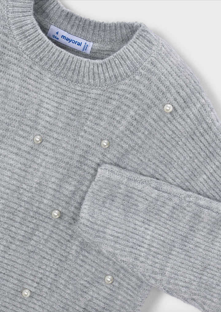 Knit Sweater Set With Pearls - Mayoral