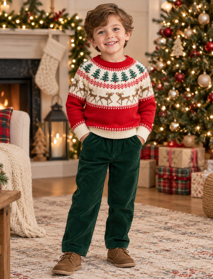 Reindeer Holiday Sweater - Lulu Bebe