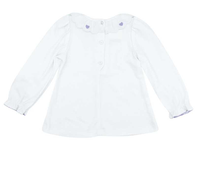 Lavender Cord Hearts Jumper w/ Matching Blouse - Zuccini Kids