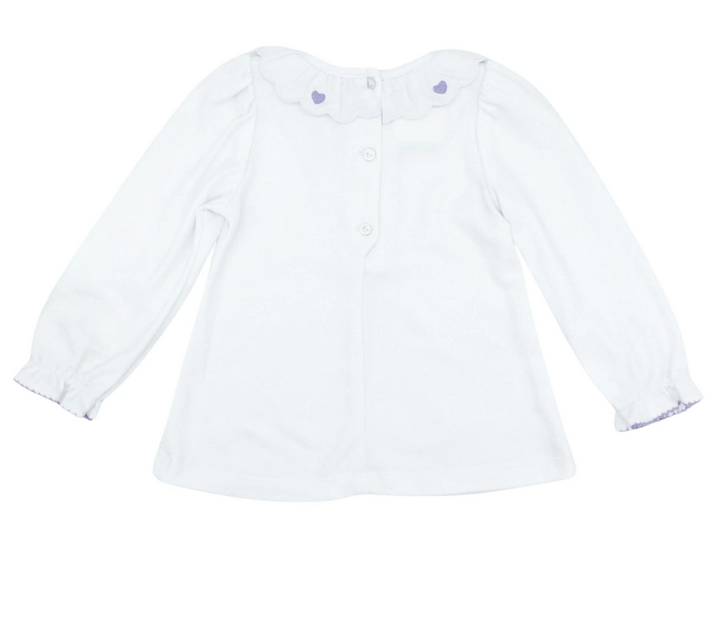 Lavender Cord Hearts Jumper w/ Matching Blouse - Zuccini Kids