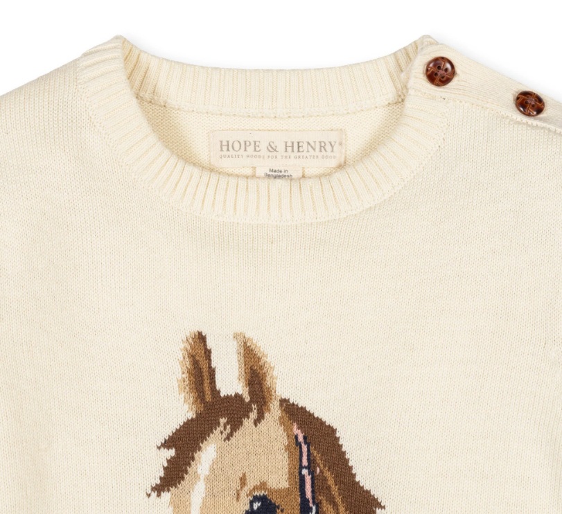 Horse Intarsia Sweater - Hope & Henry