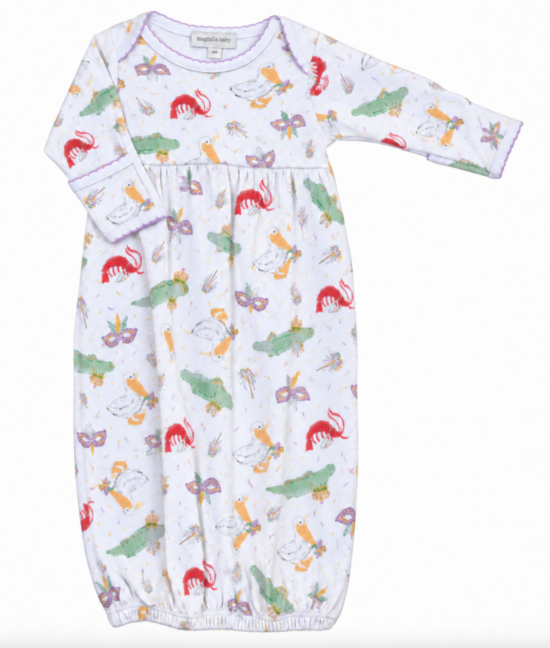 Mardi Gras Bayou Pals Gathered Gown - Magnolia Baby