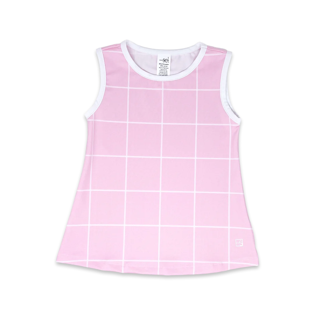 Pink Windowpane Athletic Tank - Lullaby Set - Set Athleisure