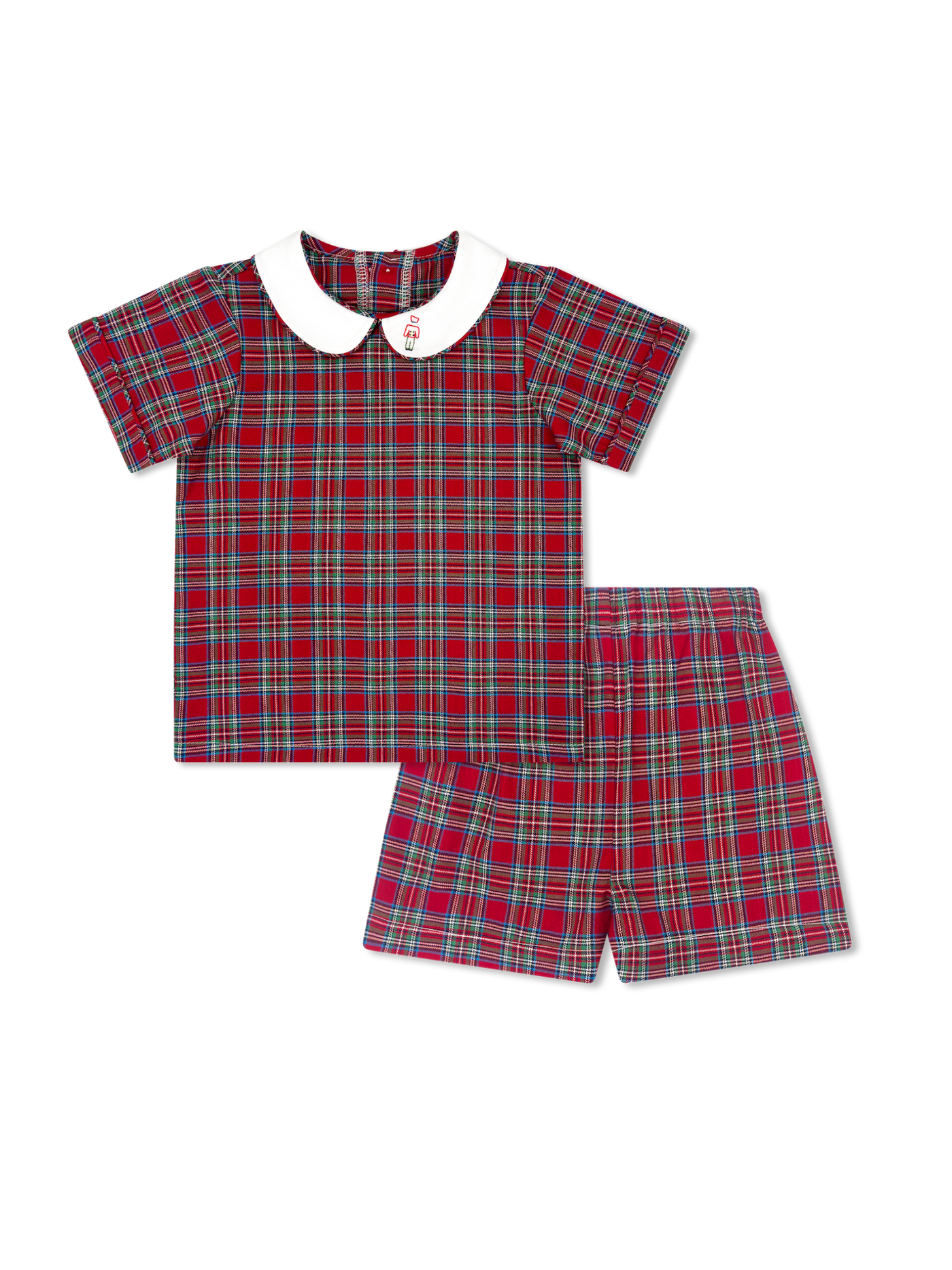 Christmas Short Set in Woodstock Plaid - Lullaby Set