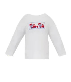 Boys Smocked Valentine's Pant Set - petit bébé