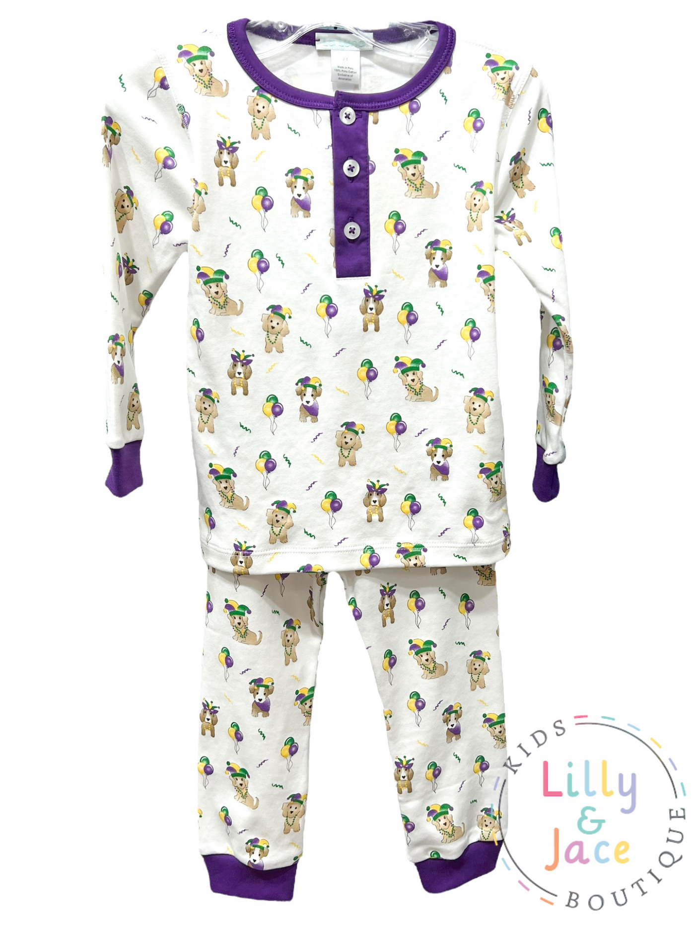 Mardi Gras Puppy Pajamas - La Luna