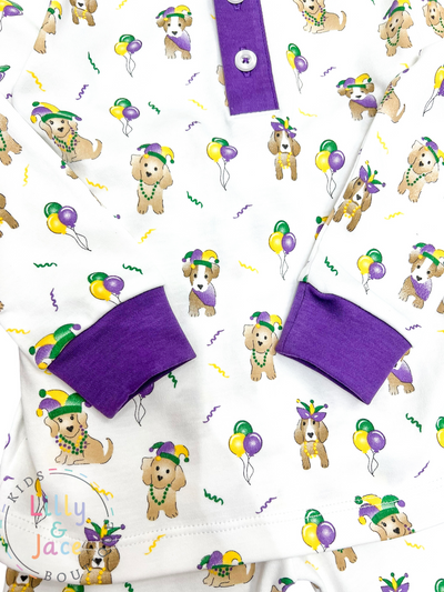 Mardi Gras Puppy Pajamas - La Luna