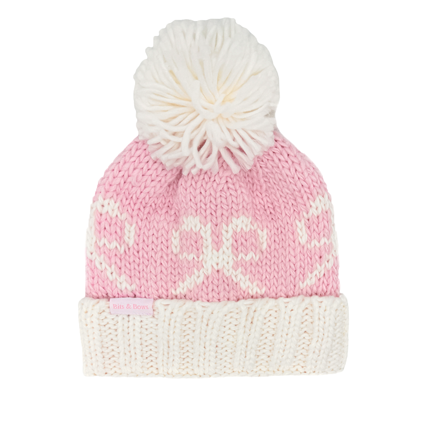 Pink Bows Knit Hat & Mittens - Bits & Bows