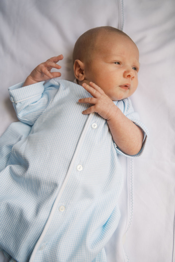 Blue Minigingham Daygown - Lullaby Set