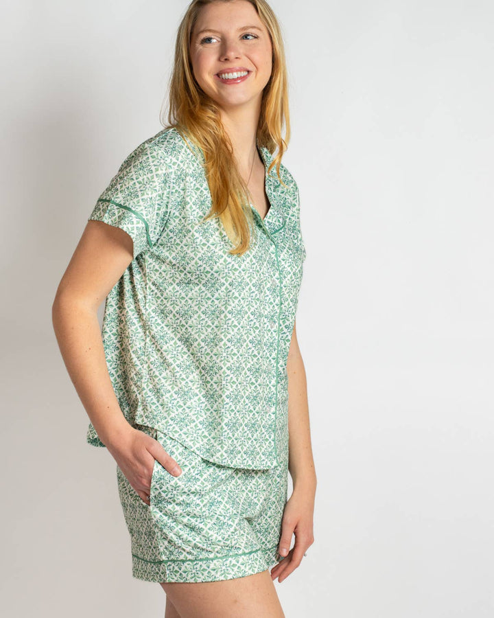 Emerald/White Women's Lounge Set - The Royal Standard