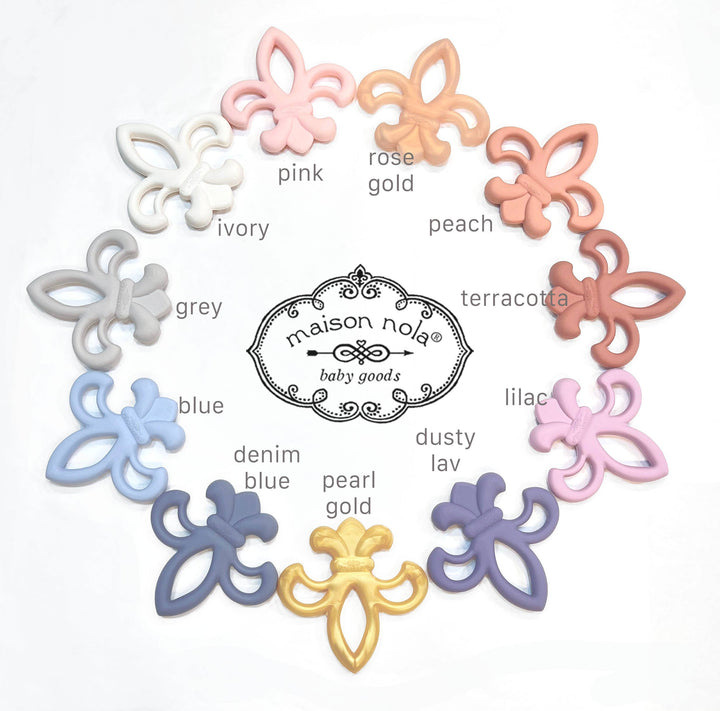 Fleur De Lis Baby Teether - Maison Nola