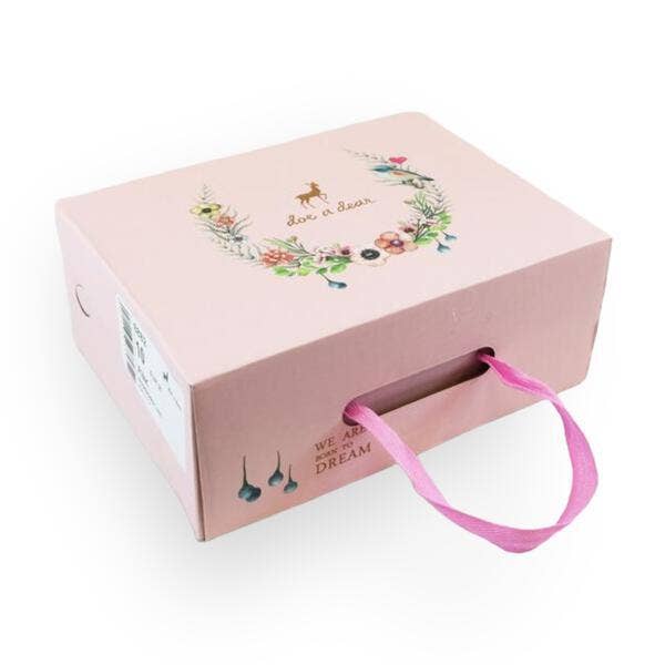 Bow Strap Jewel Pearl Pink Shoes - Doe a Dear