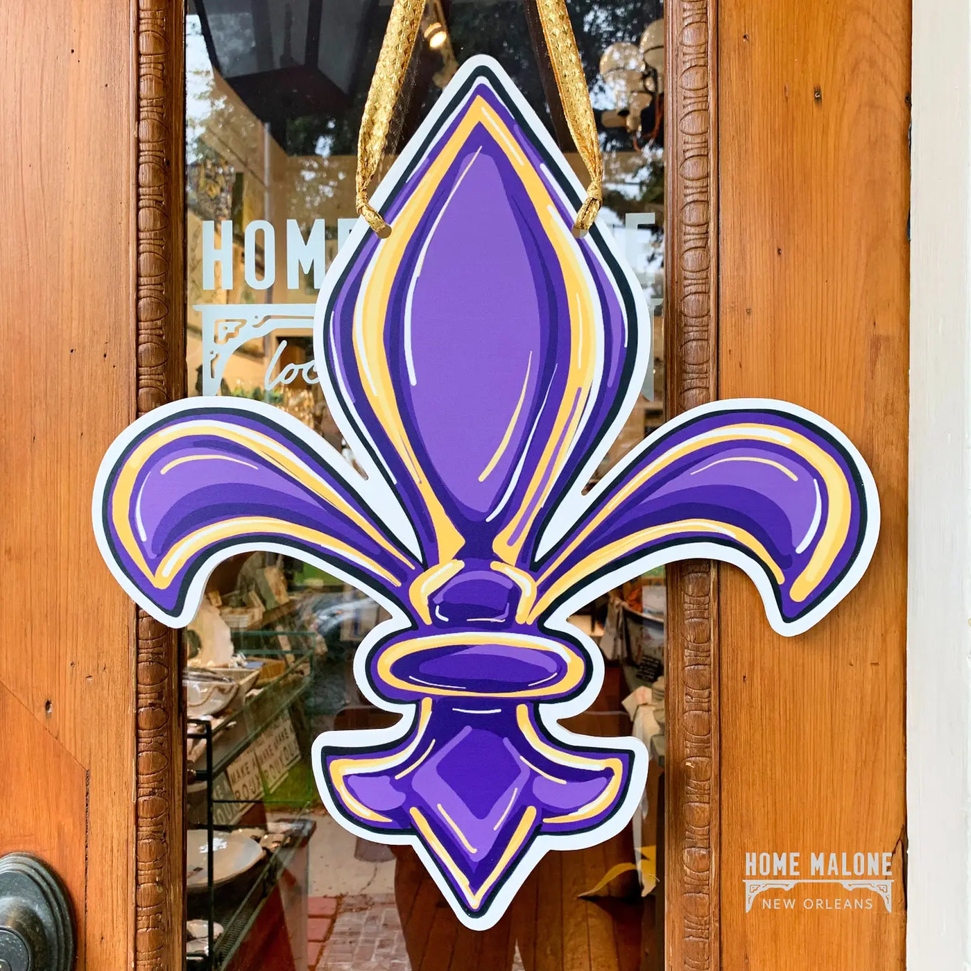 LSU Door Hanger Sign - Purple & Gold