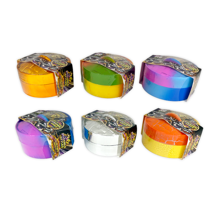 Set of colorful dumpling mystery in packaging on a white background