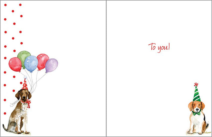 Birthday Greeting Card - Birthday Party Dogs - GINA B DESIGNS