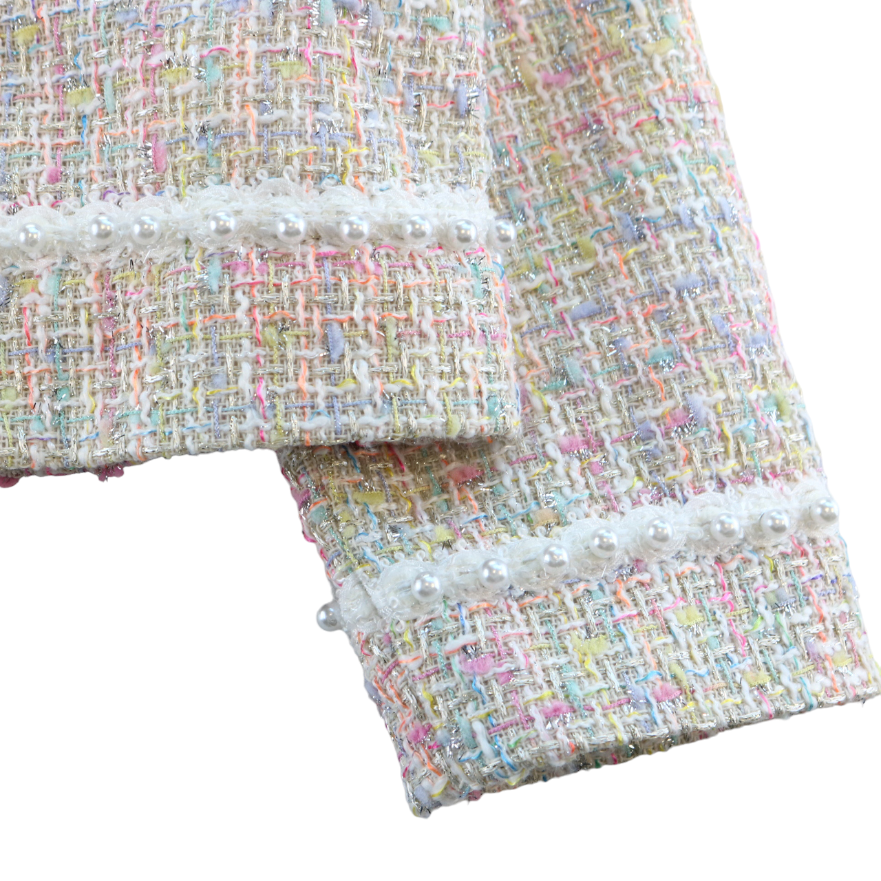 Pearl Trim Tweed Jacket & Ruffle Hem Shorts - Doe a Dear