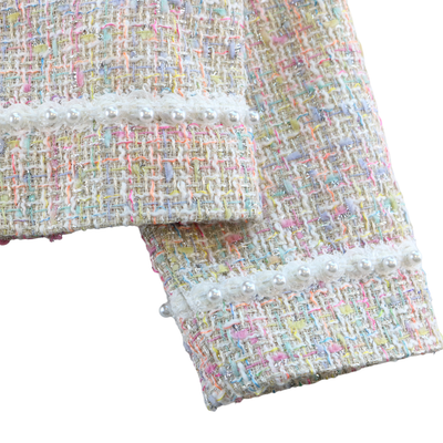 Pearl Trim Tweed Jacket & Ruffle Hem Shorts - Doe a Dear