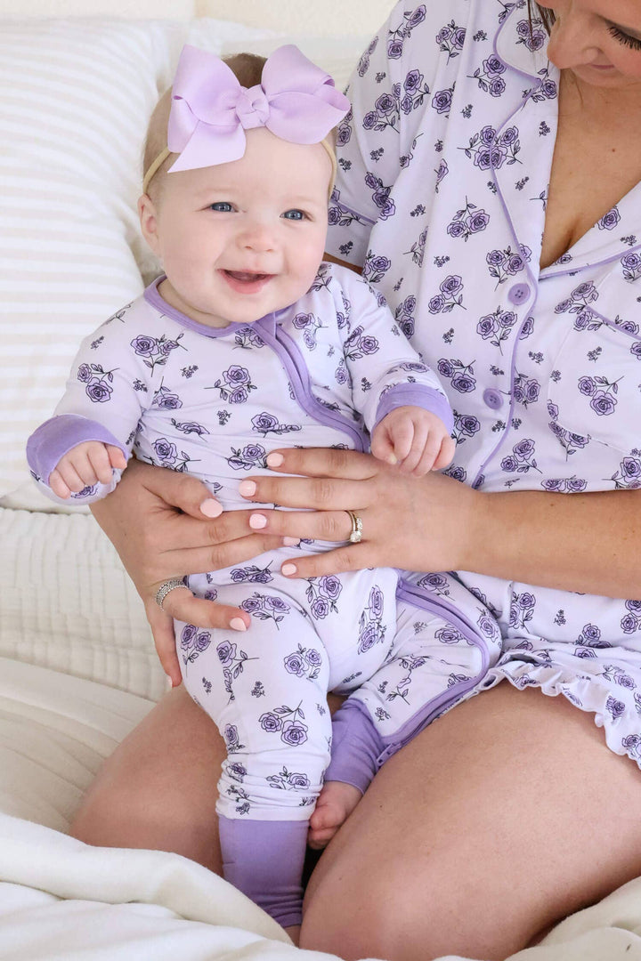 Amethyst Garden Convertible Zip Romper - Caden Lane -