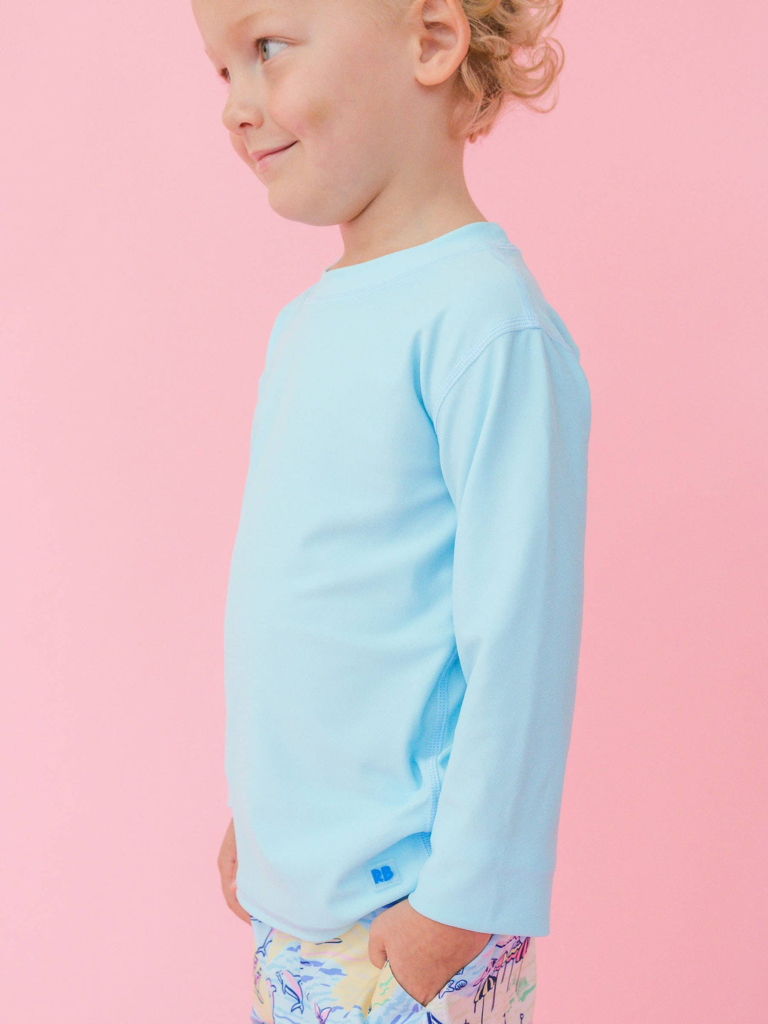 Boys Blue Breeze Long Sleeve Rash Guard - RuggedButts