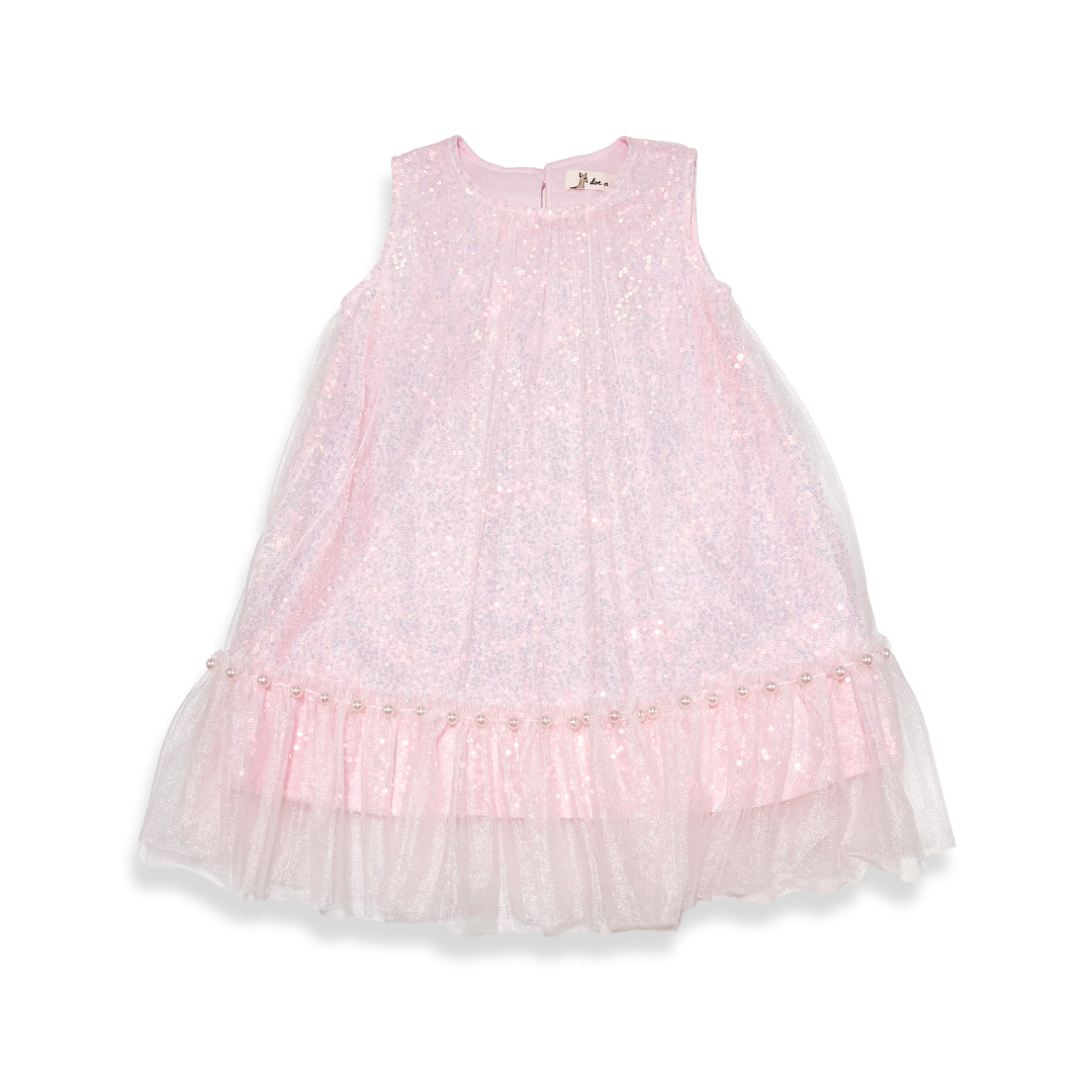 Sequin Layer Dress ( 2 Colors): Pink & Purple - Doe a Dear