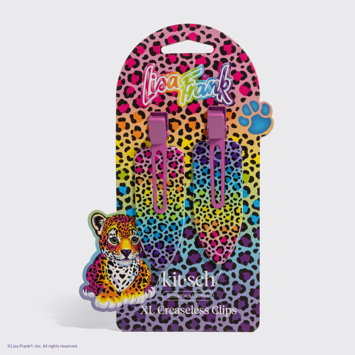 Lisa Frank x Kitsch XL Creaseless Clips in Rainbow Leopard - kitsch