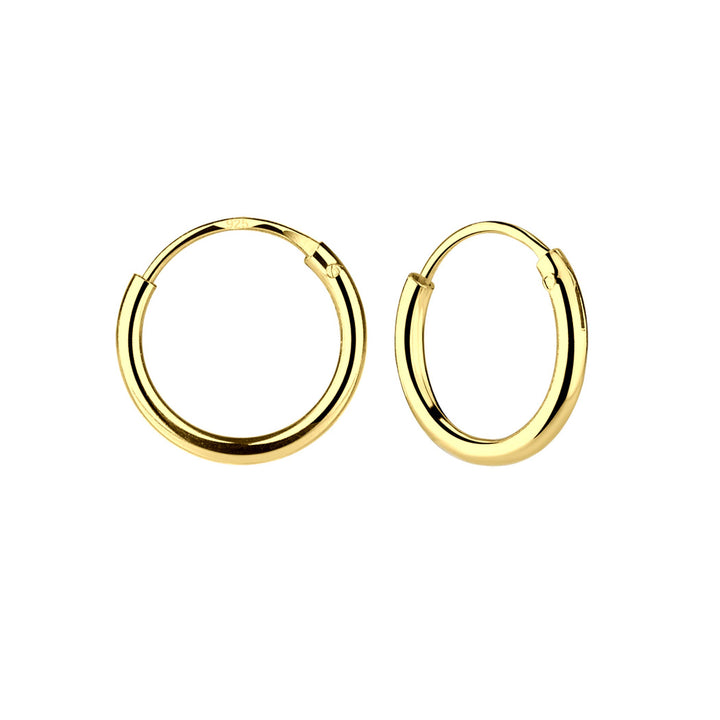 14K Gold-Plated Hoop Earrings for Children and Babies - Cherished Moments