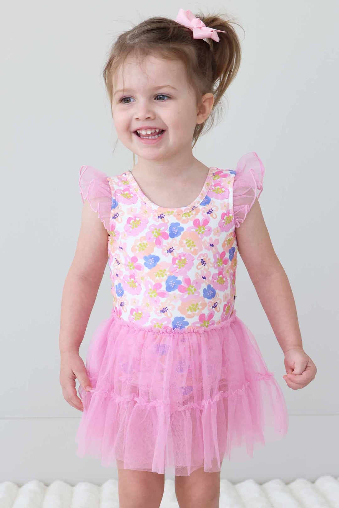 Pink Ruffle Skirt Dance Leotard - Caden Lane