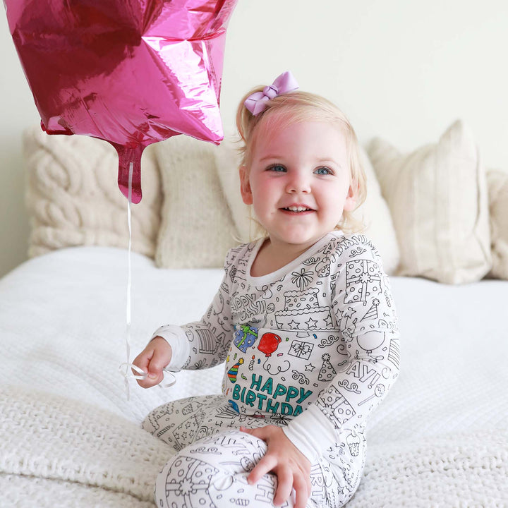 Colorable Birthday Pajama Set - Caden Lane