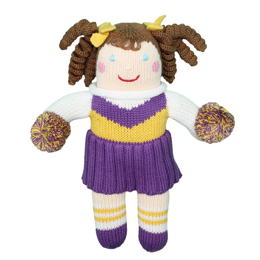 LSU Cheerleader Knit Doll 12" Plush - Zubels